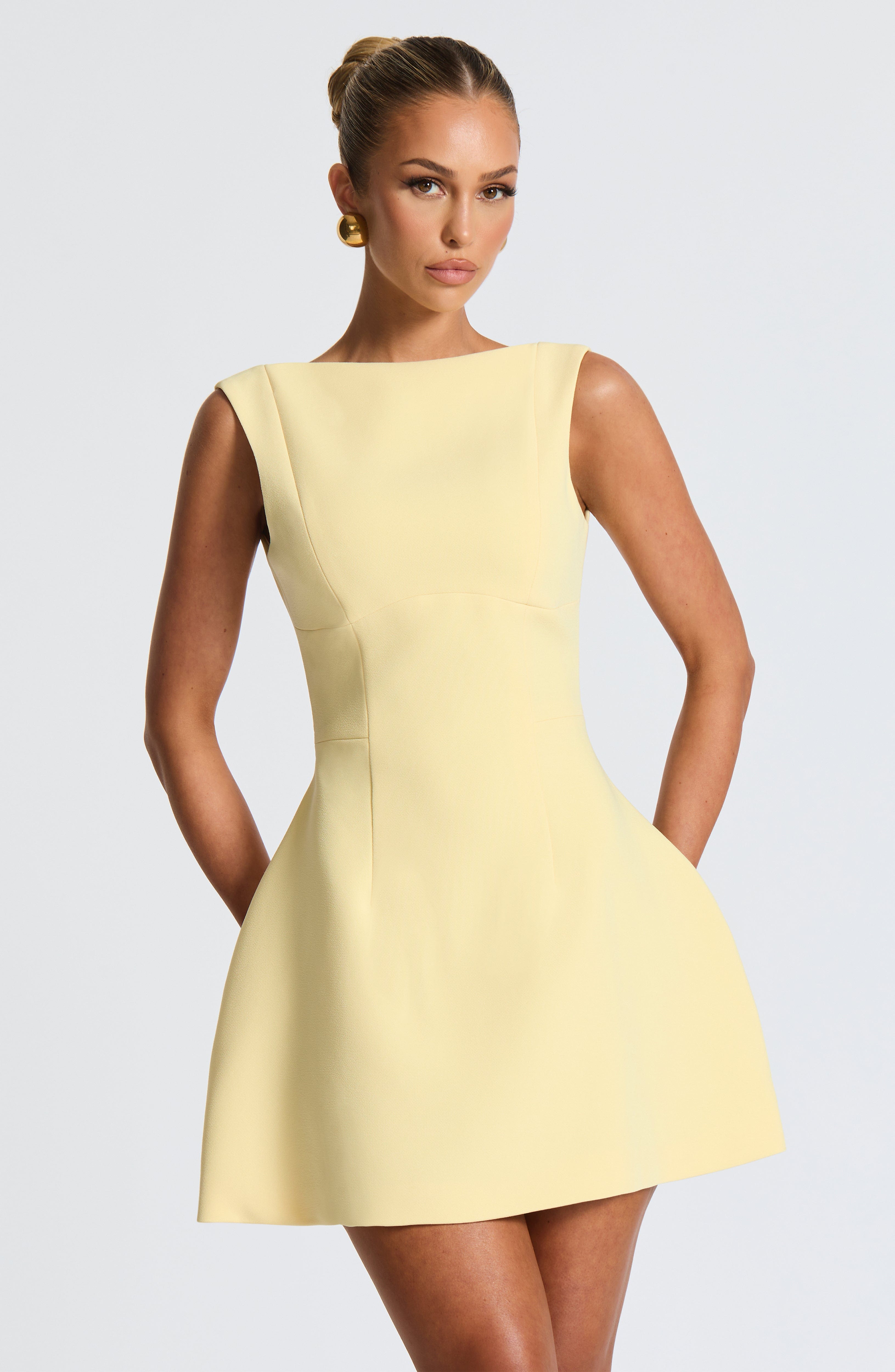 Alana Mini Dress - Lemon - Napalia