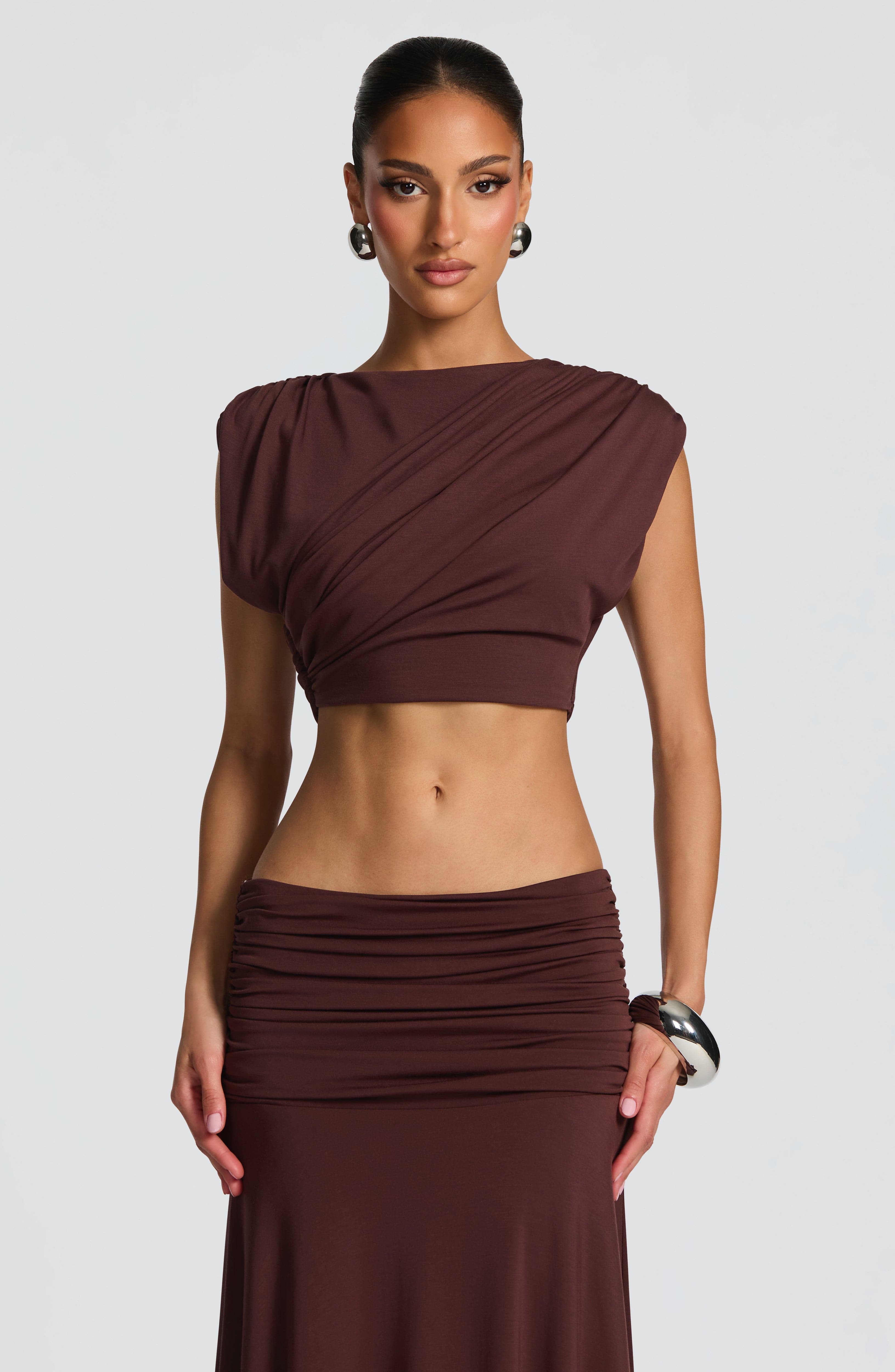 Amara Top - Plum Brown - Napalia