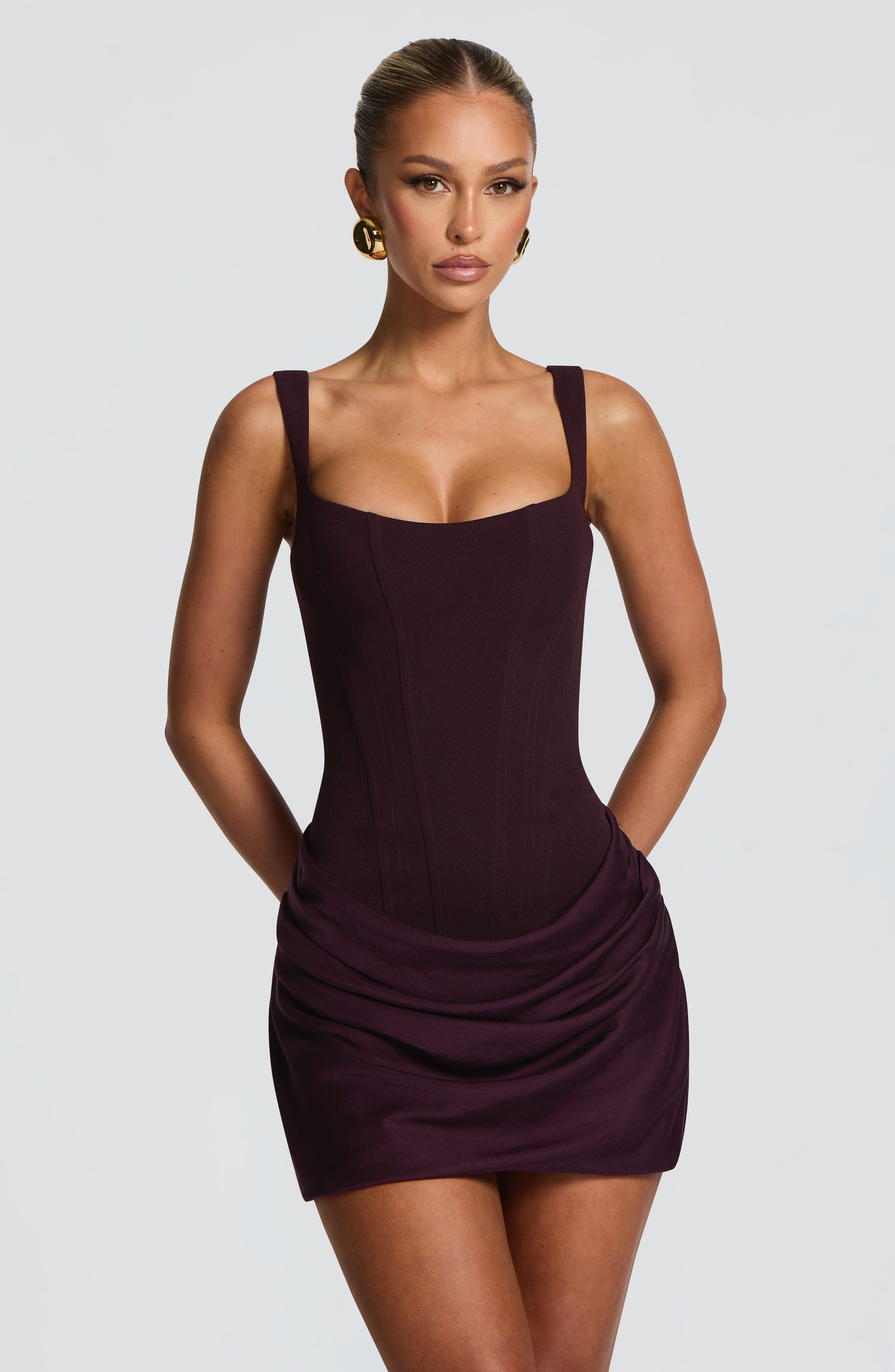 Cornelia Mini Dress - Plum - Napalia