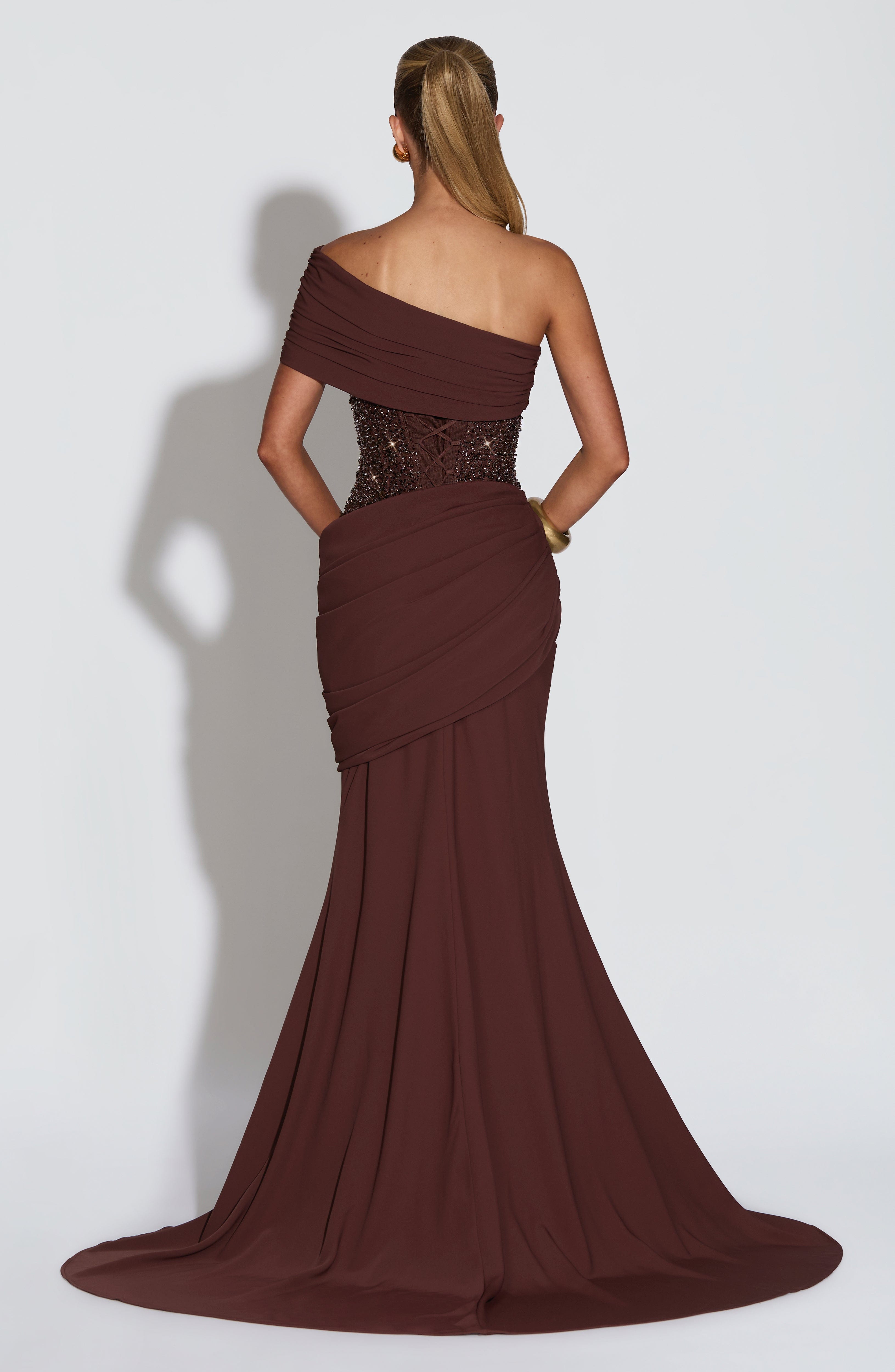 Ellora Gown - Plum Brown - Napalia
