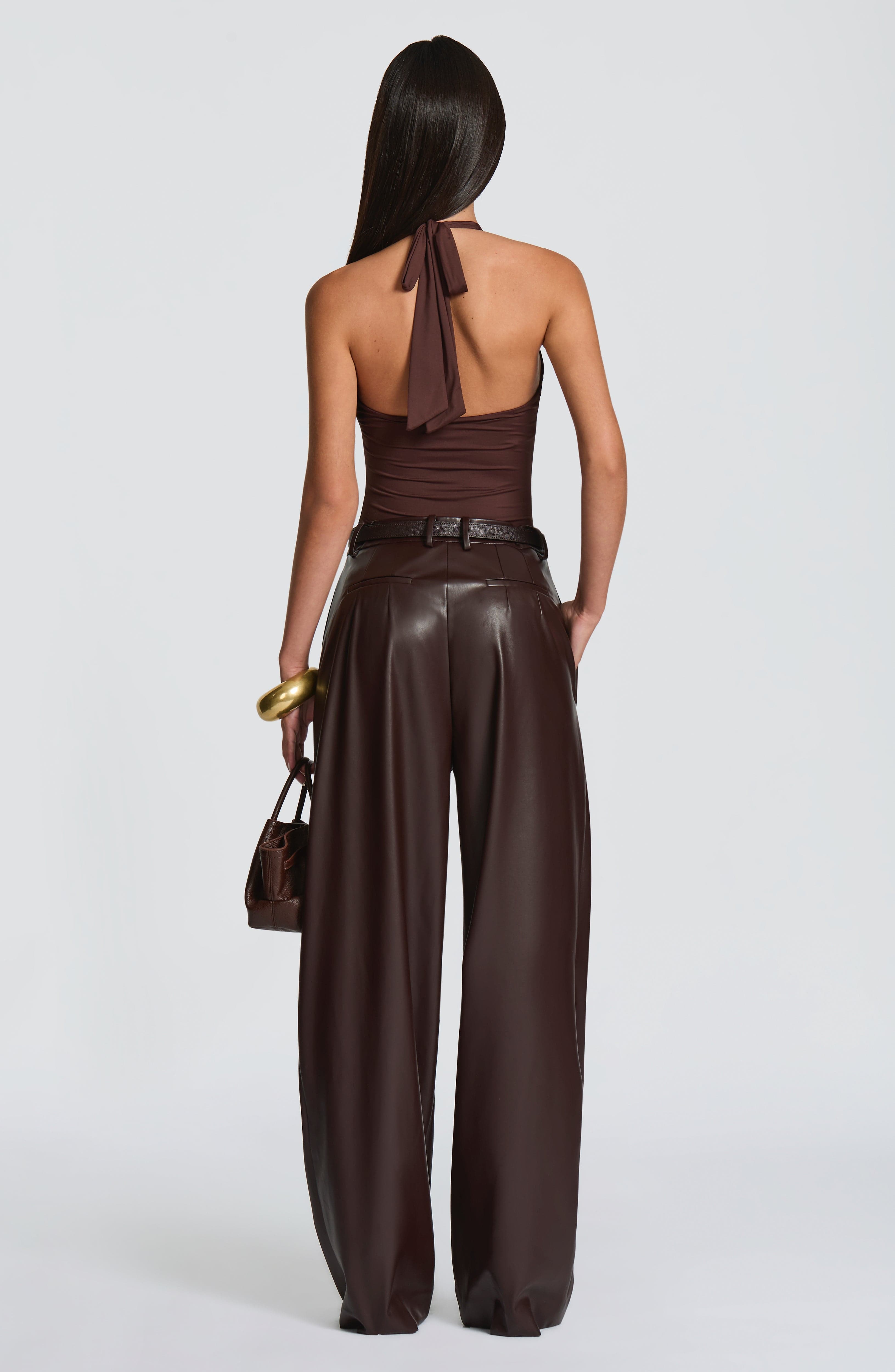 Glenda Pants - Plum Brown - Napalia