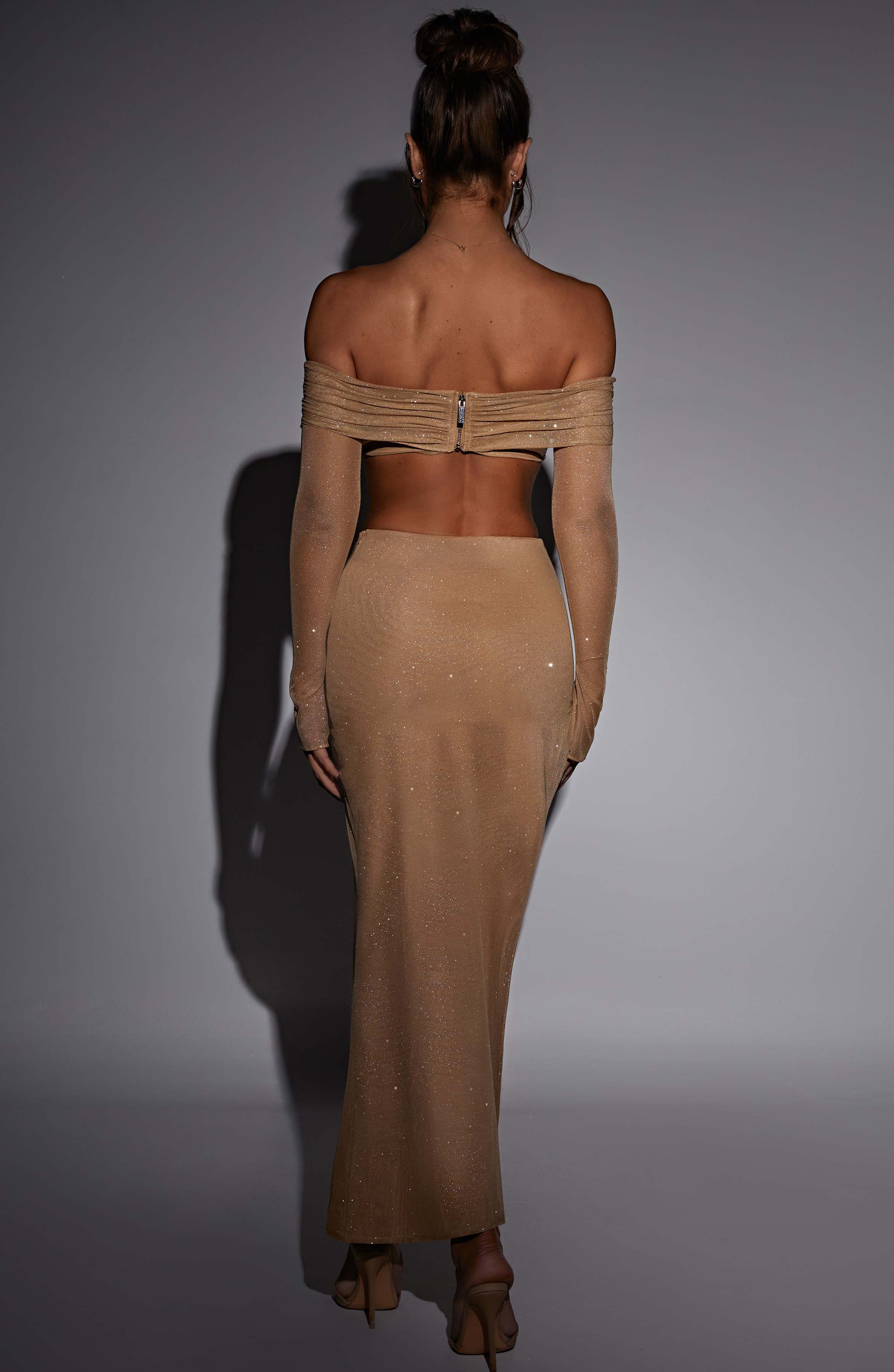 Jana Maxi Skirt - Gold Sparkle