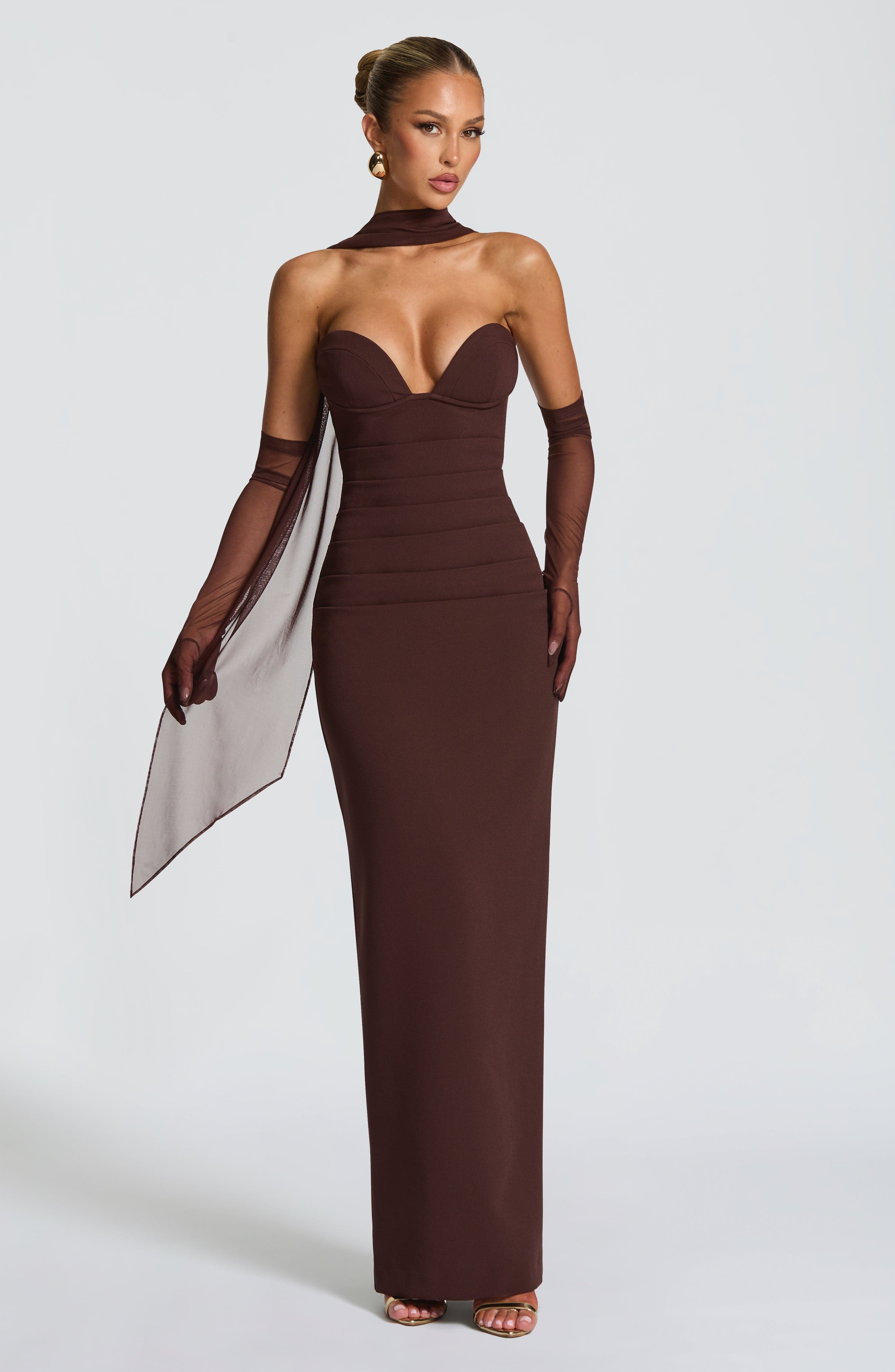 Lindsey Maxi Dress - Plum Brown - Napalia