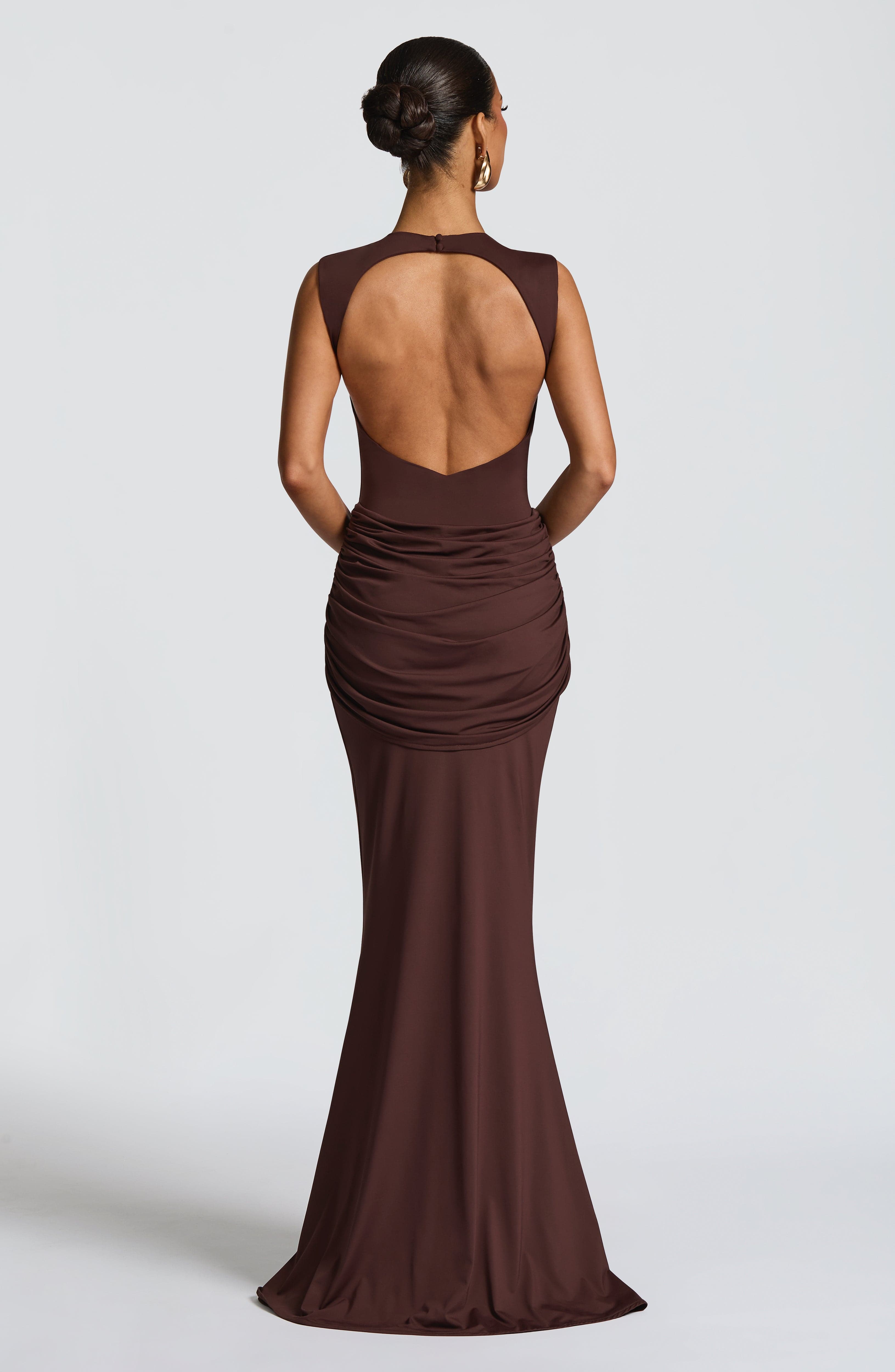 Lorenza Maxi Dress - Plum Brown - Napalia