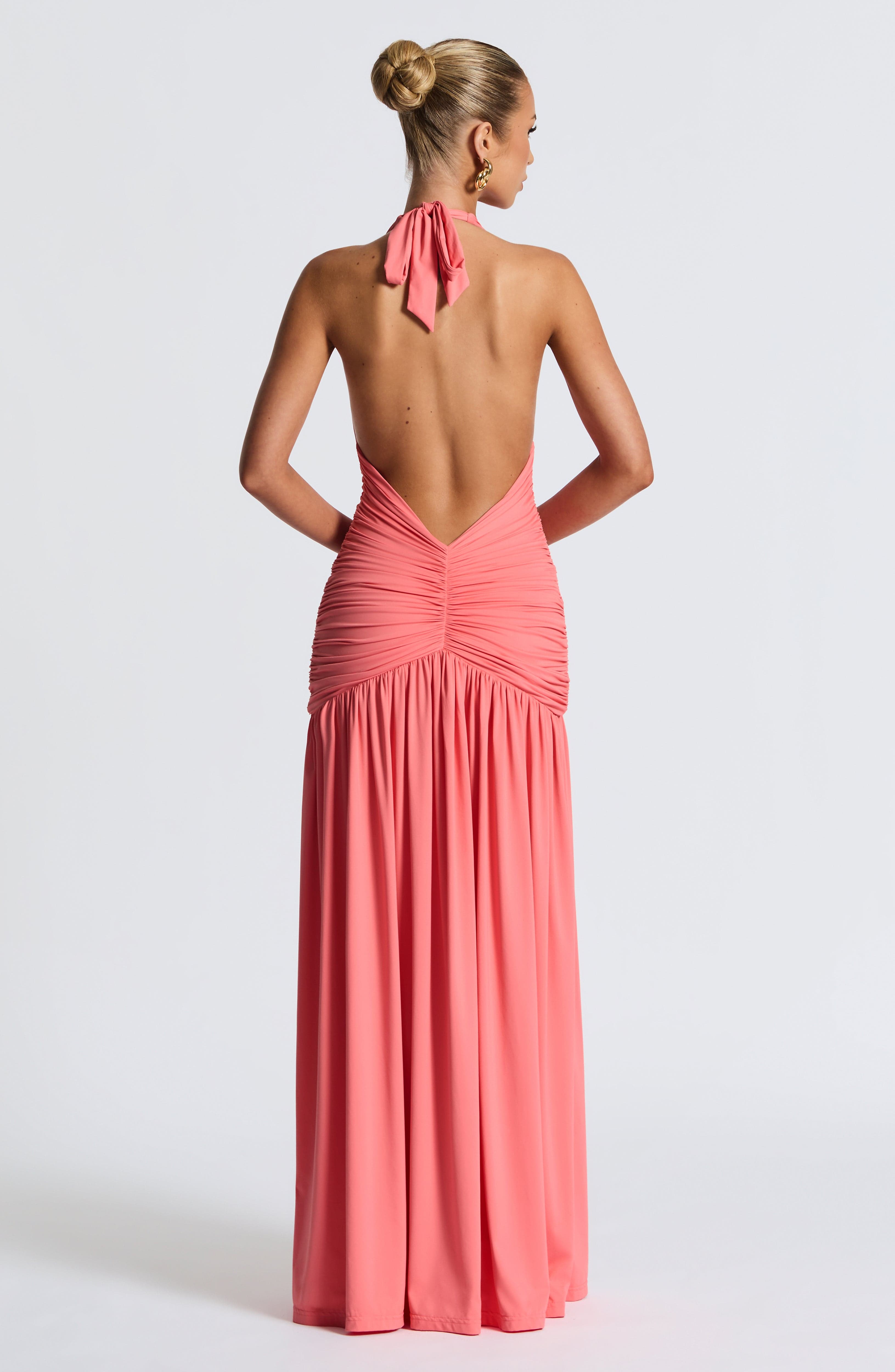Melania Maxi Dress - Coral Pink
