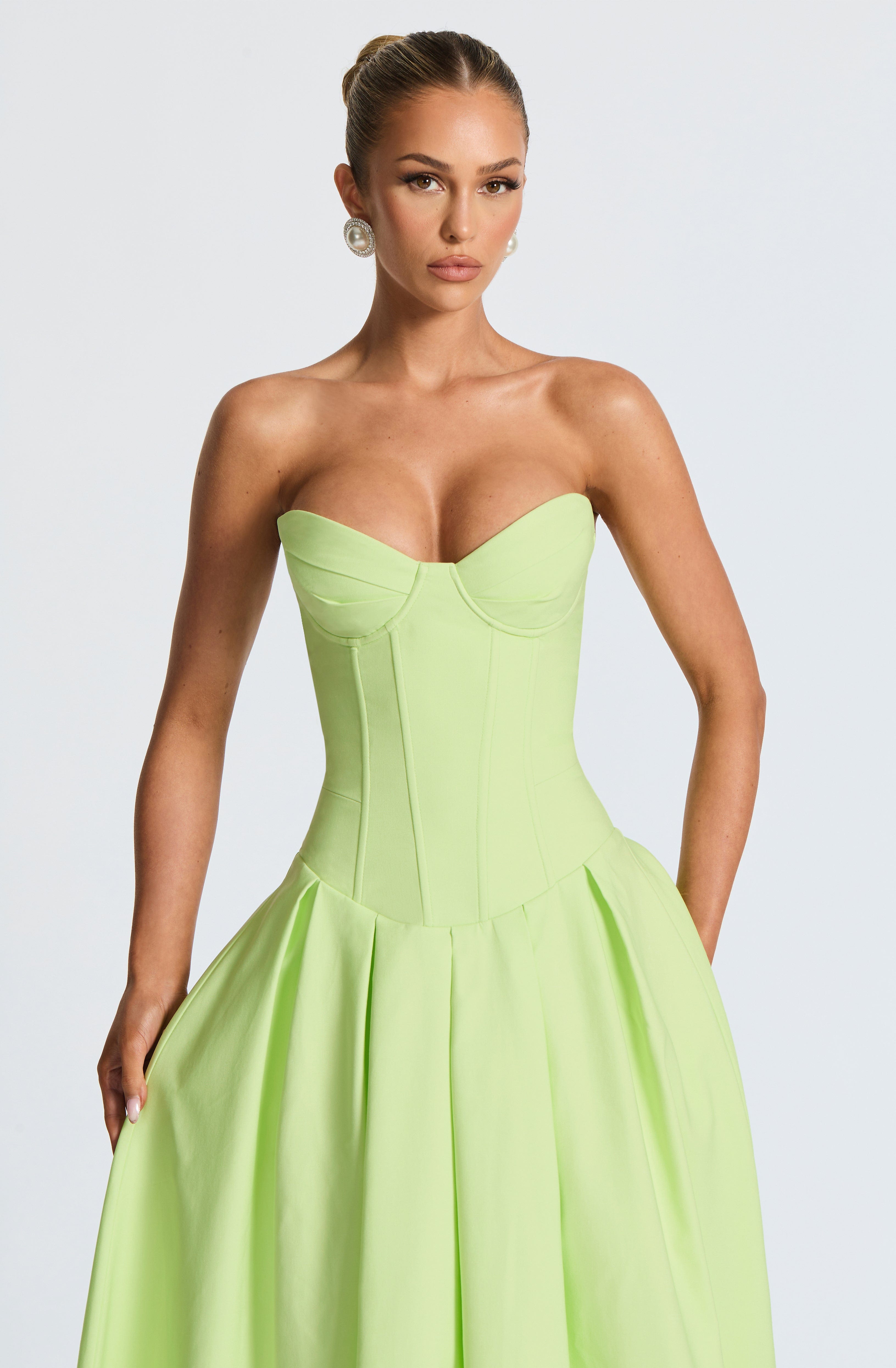 Salma Midi Dress - Lime