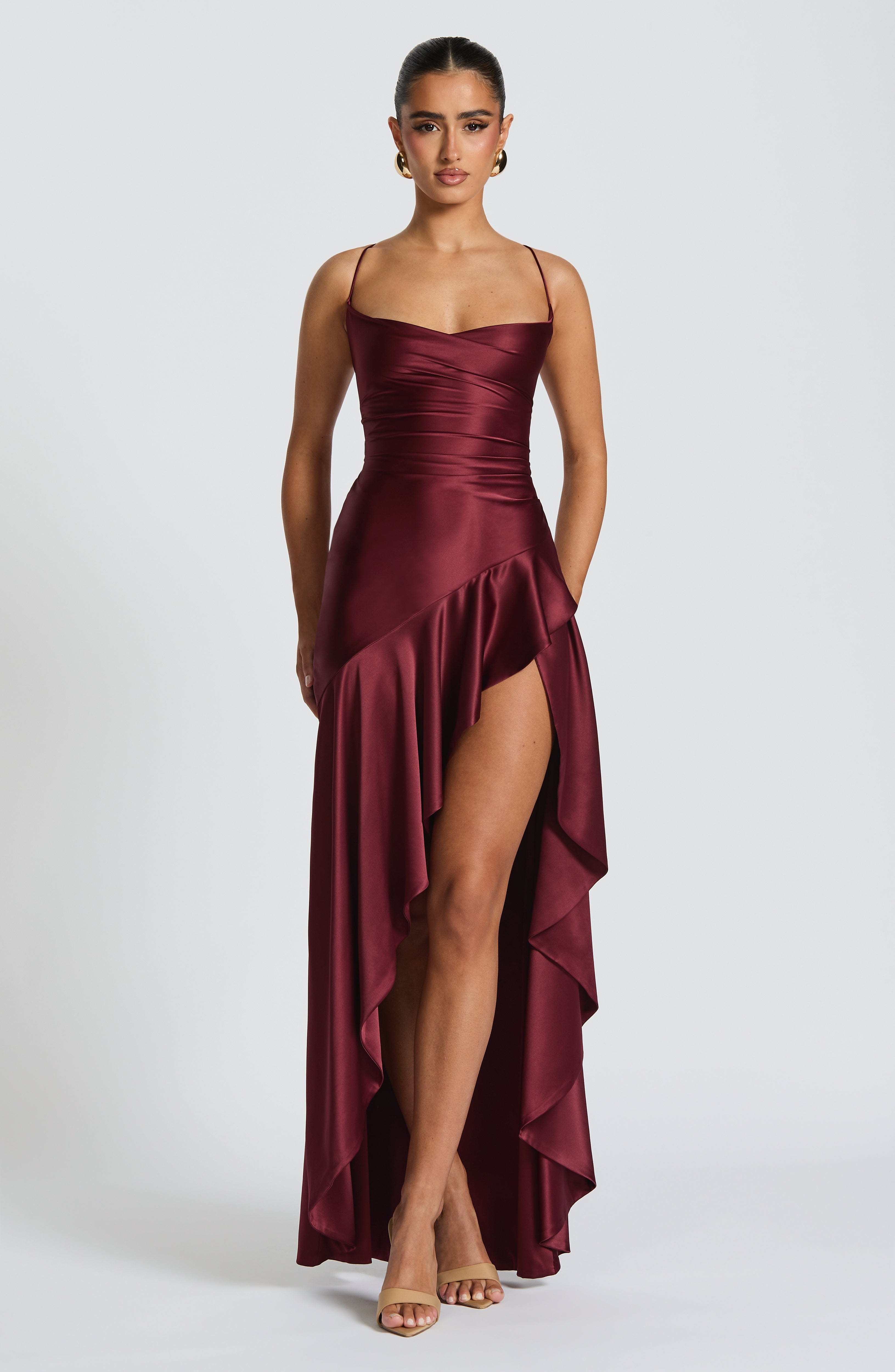 Samira Maxi Dress - Cherry Lacquer