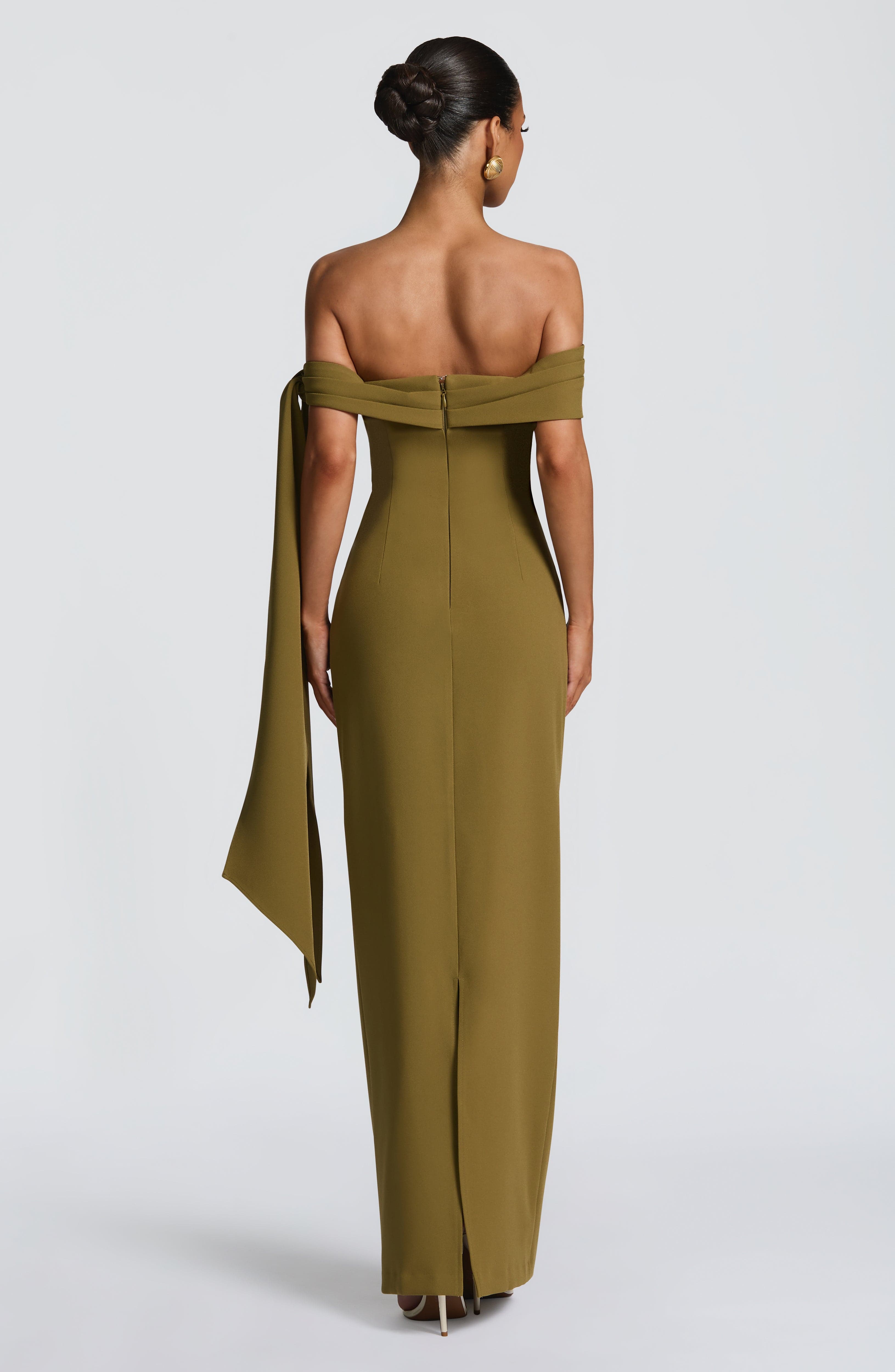Addie Maxi Dress - Deep Olive - Napalia
