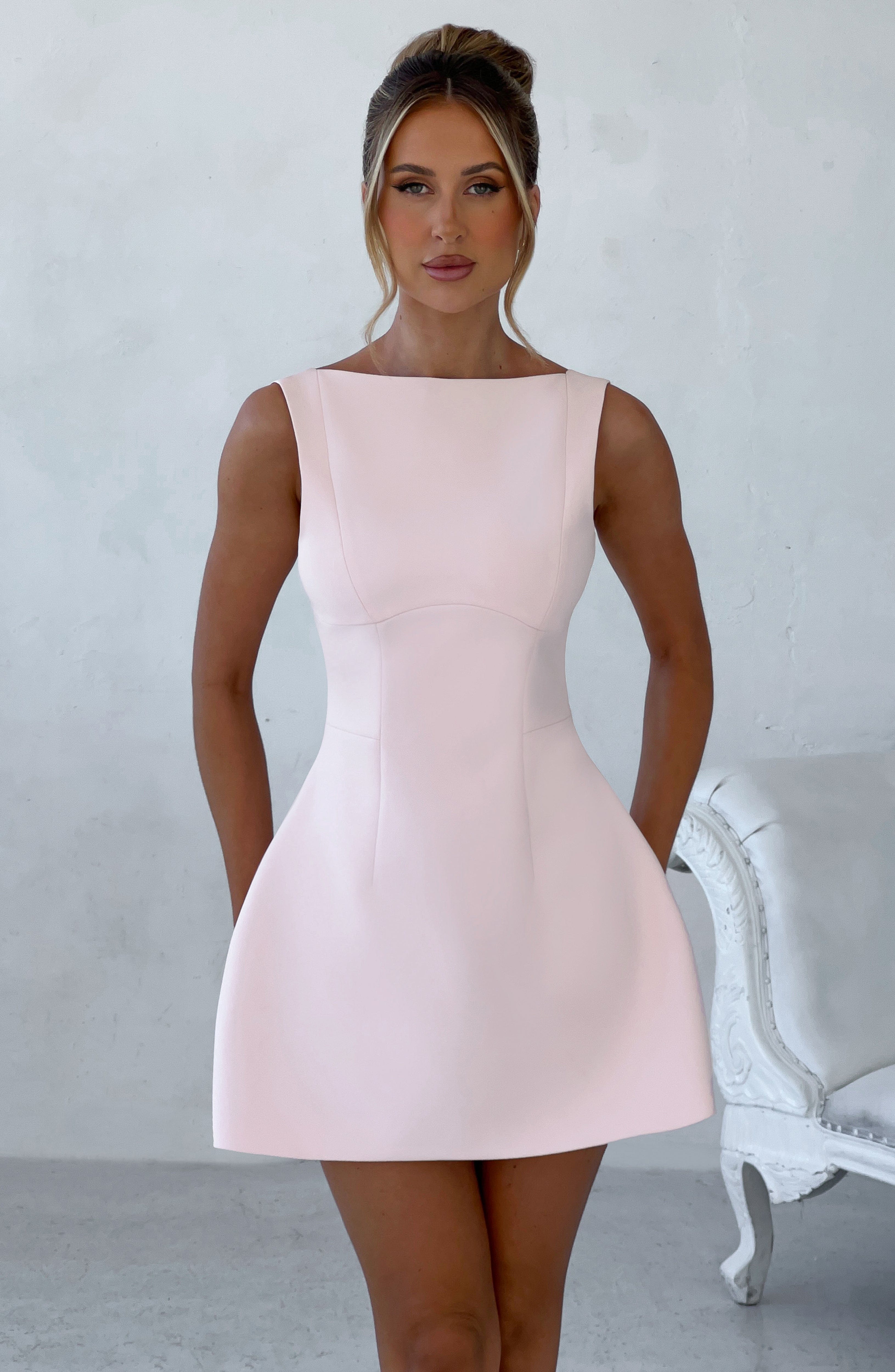 Alana Mini Dress - Blush - Napalia