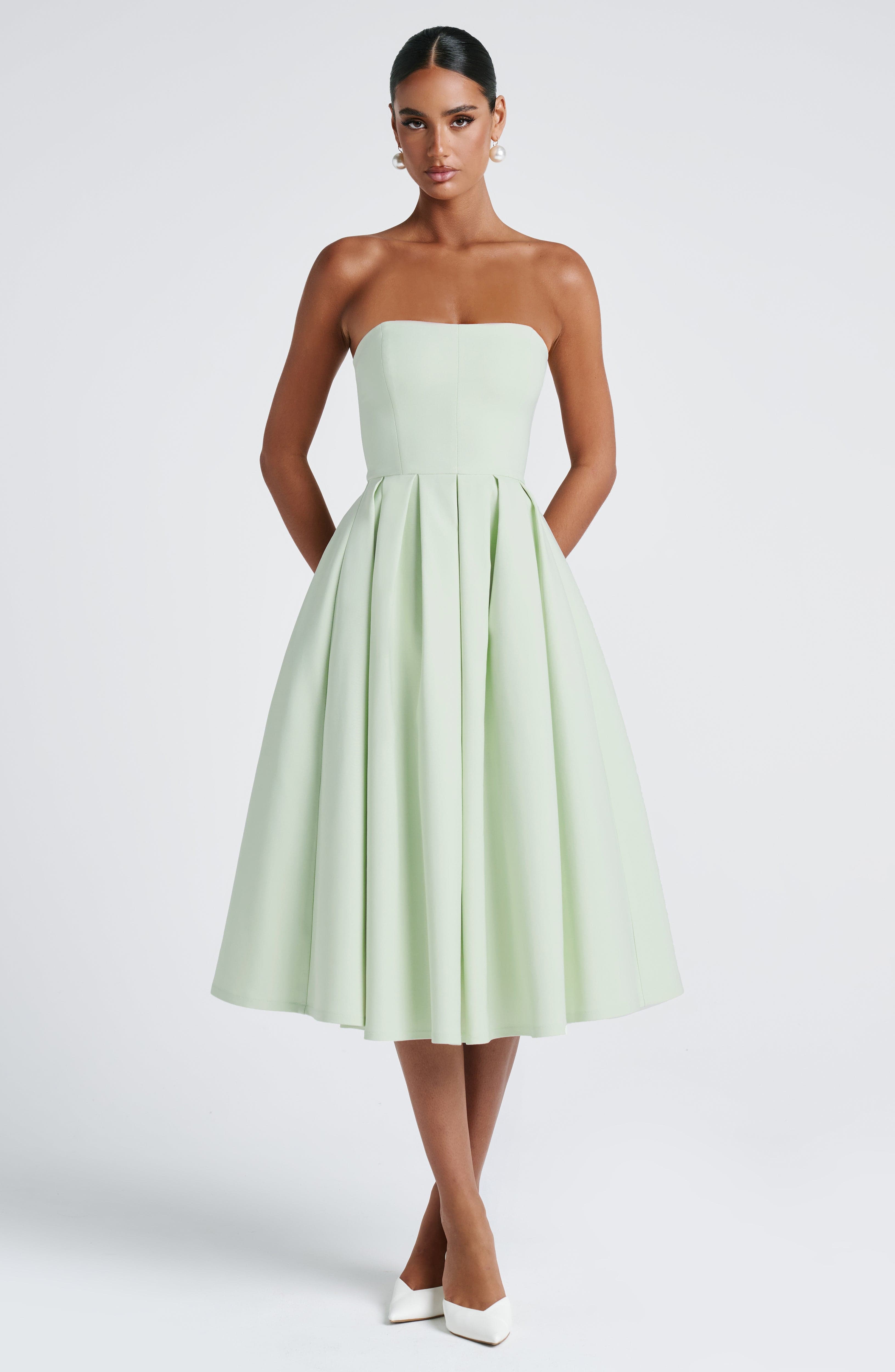 Edith Midi Dress - Mint