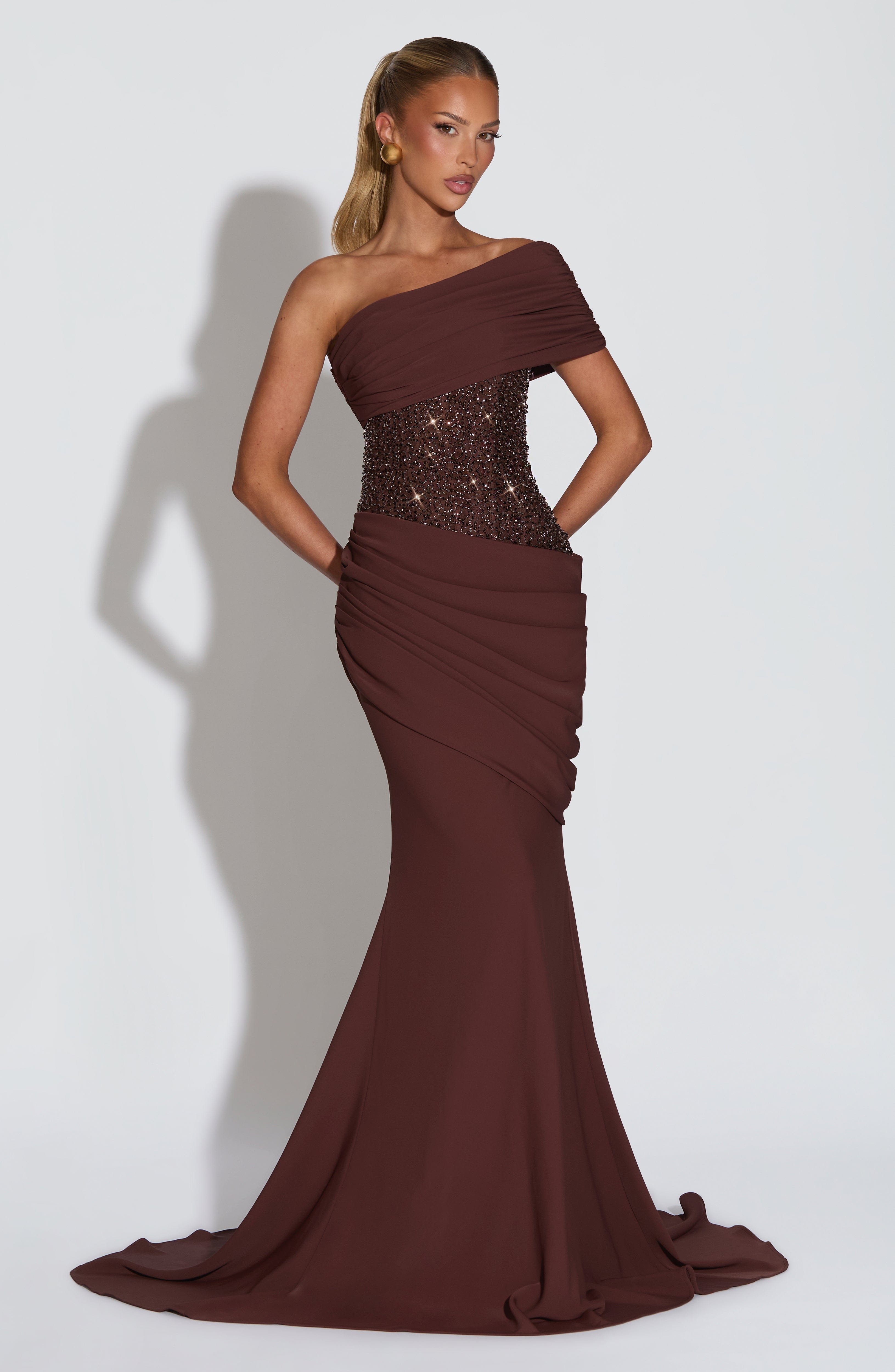 Ellora Gown - Plum Brown - Napalia