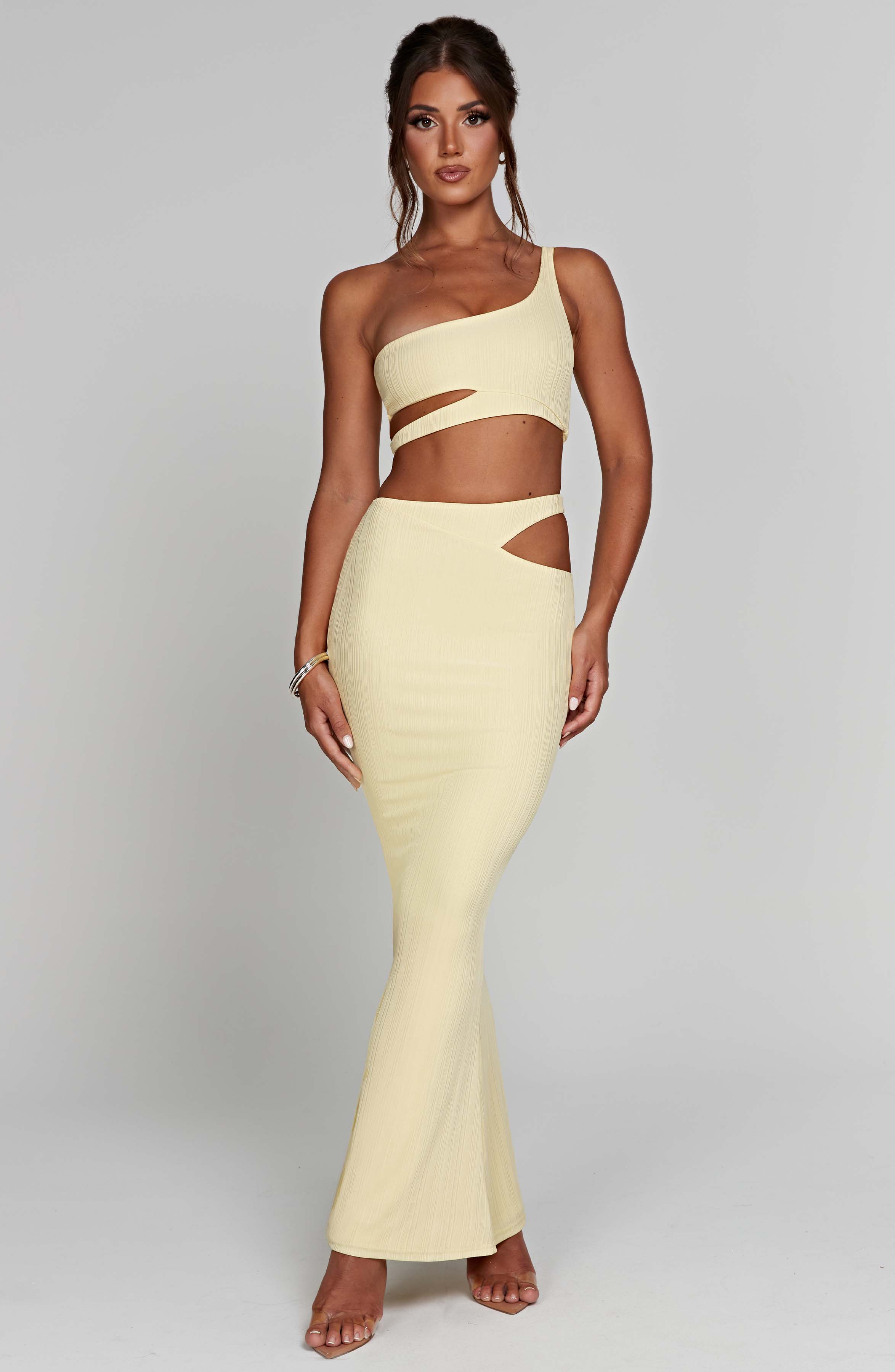Kaela Maxi Skirt - Lemon
