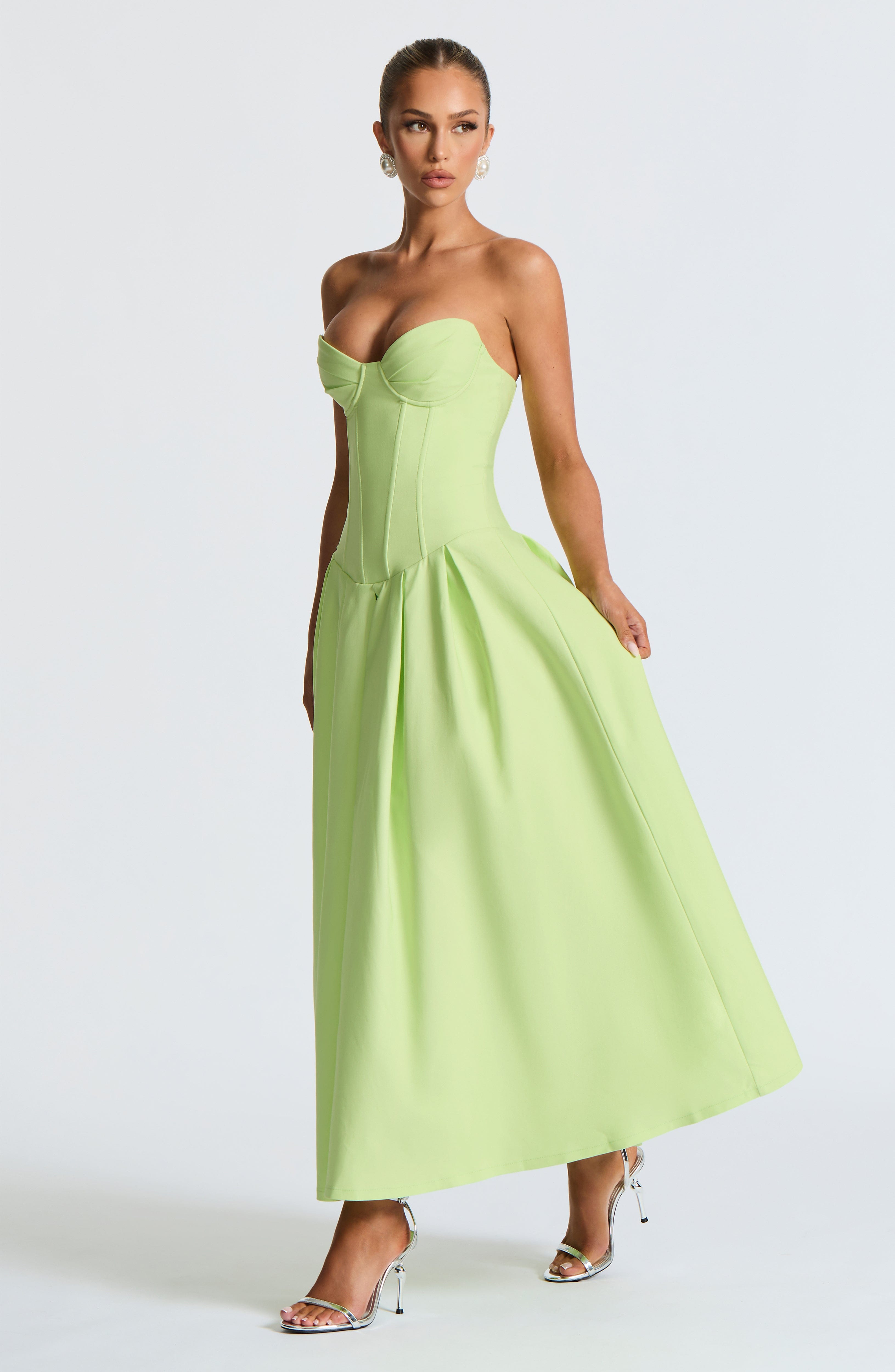 Salma Midi Dress - Lime