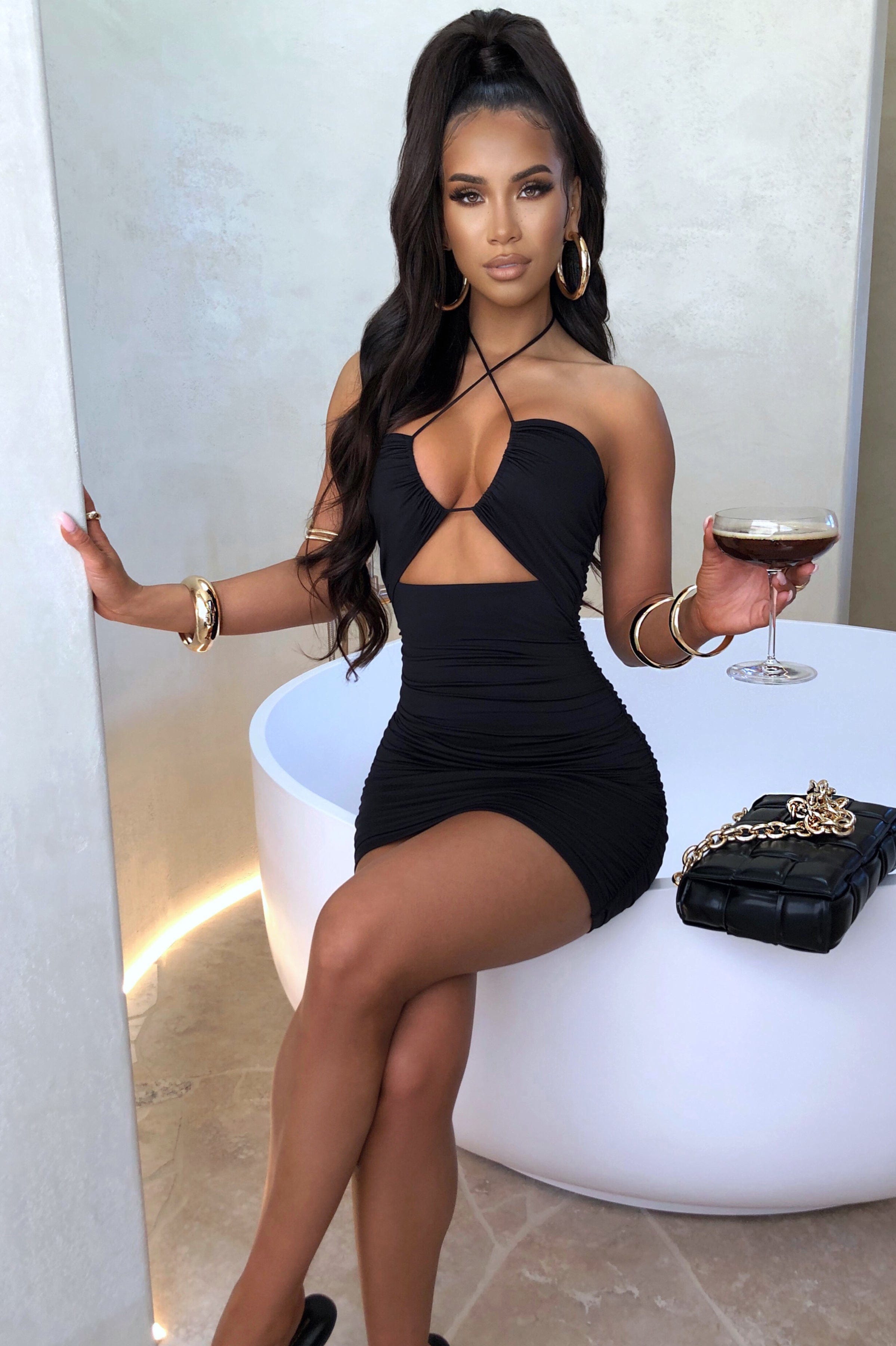 Sara Mini Dress - Black