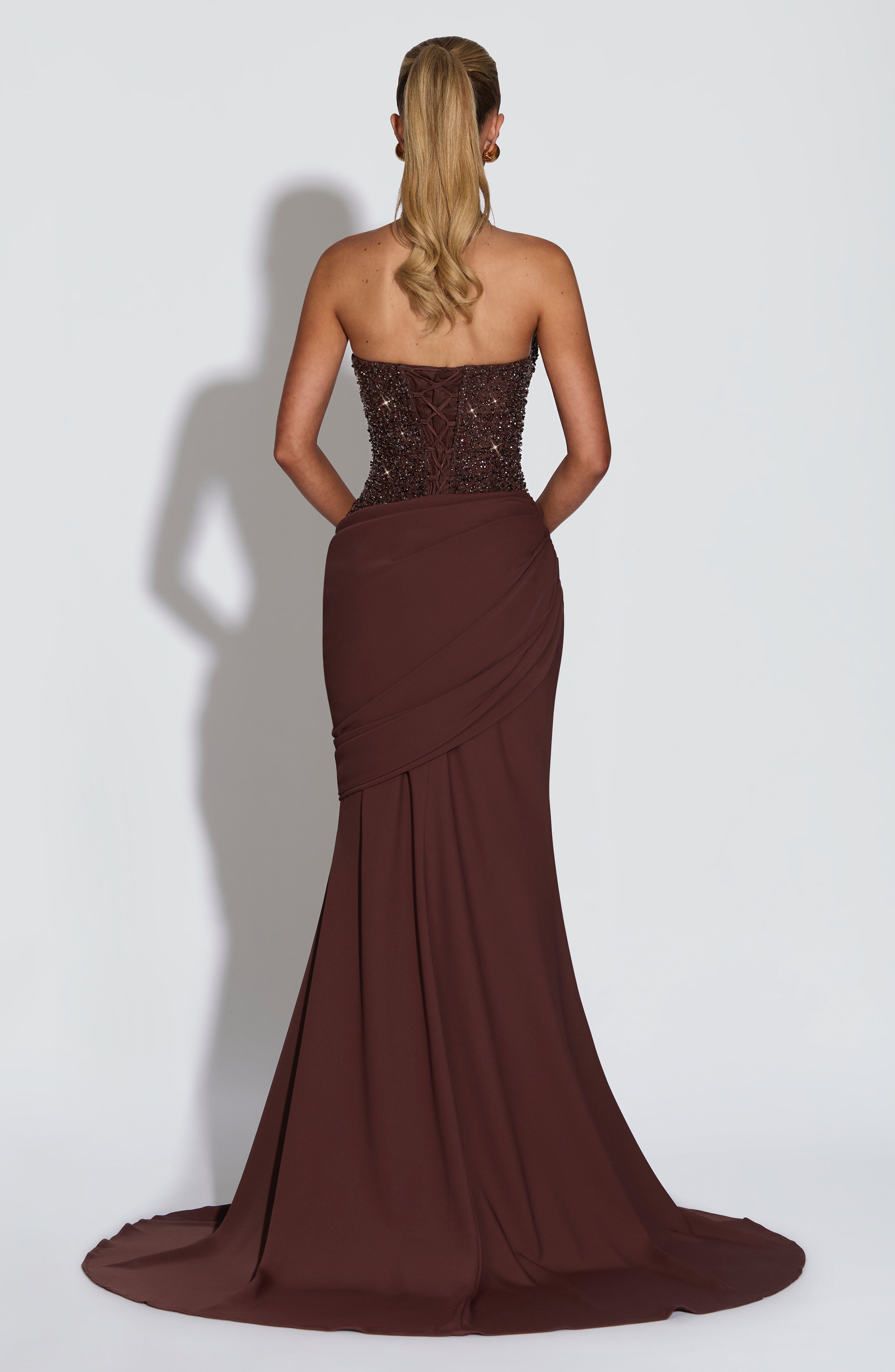 Taylor Gown - Plum Brown - Napalia