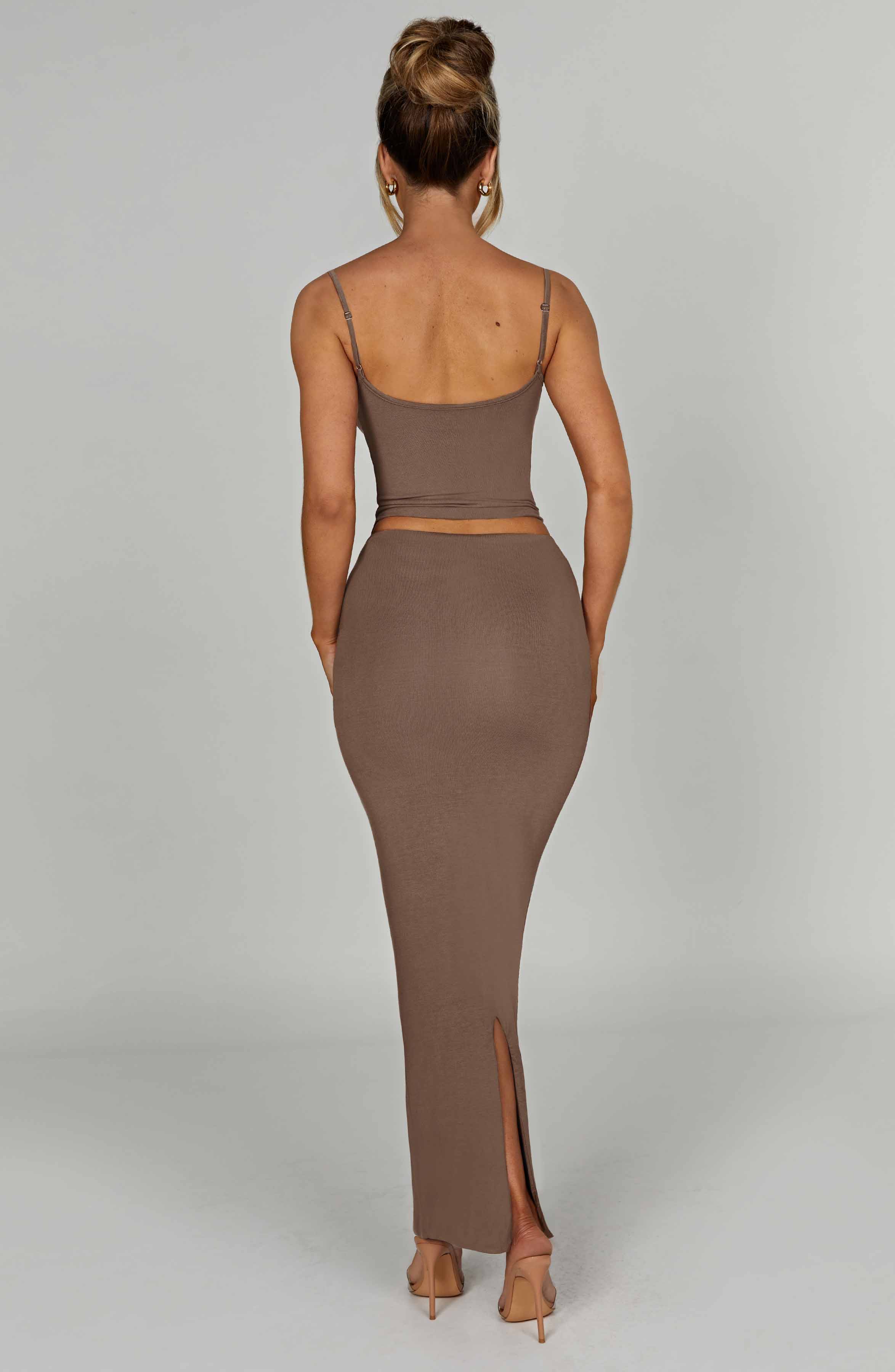 Yazmin Maxi Skirt - Mocha - Napalia
