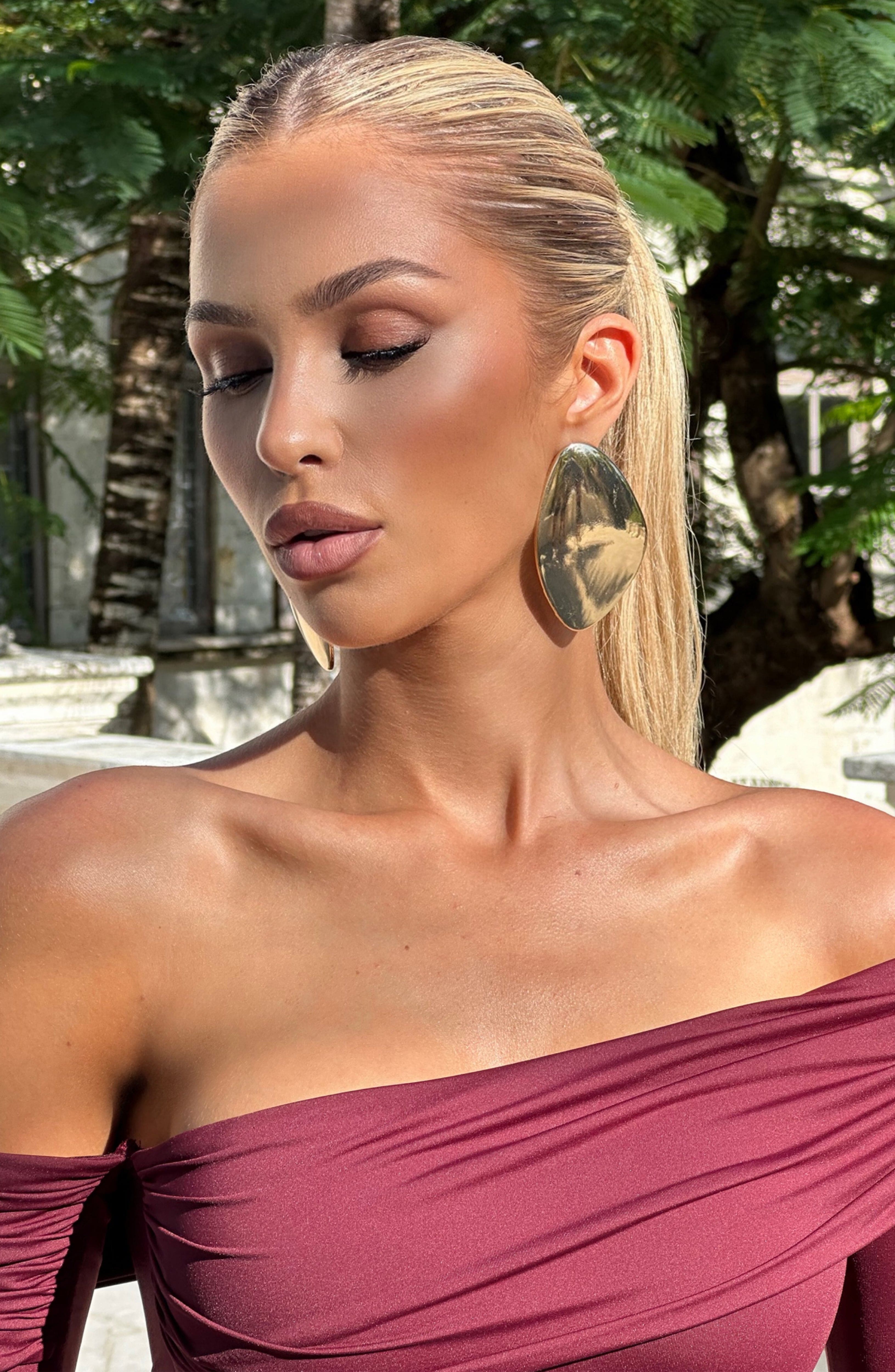 Yuki Earrings - Gold - Napalia