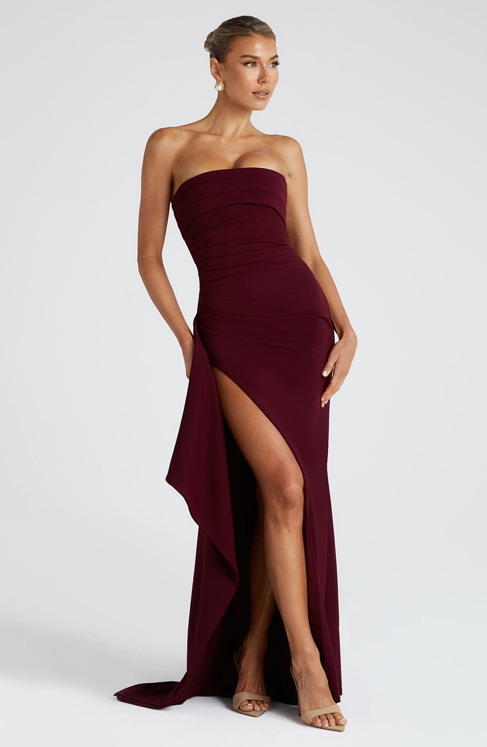 Zafira Maxi Dress - Cherry Lacquer - Napalia